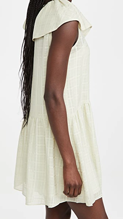 Shop Rebecca Taylor Sleeveless Daybreak Check Dress In Celery