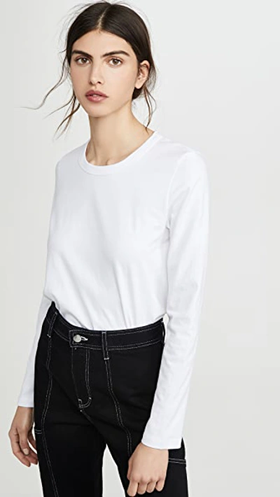 Shop Leset Classic Millie Long Sleeve Top In White