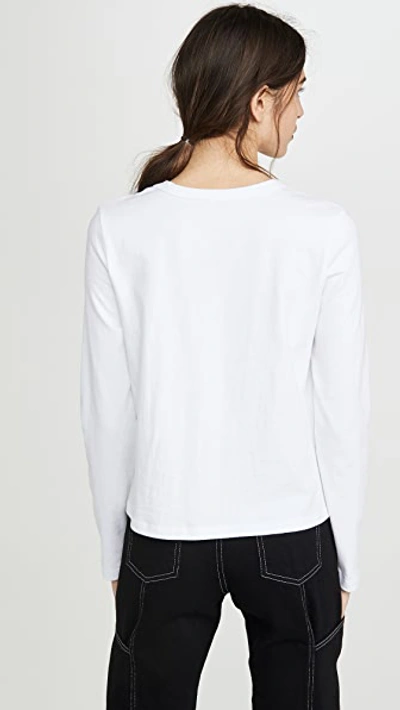 Shop Leset Classic Millie Long Sleeve Top In White