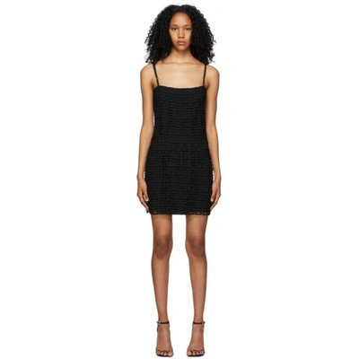 Shop Givenchy Black Guipure 4g Dress In 001 Black