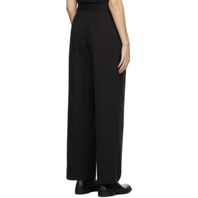 Shop The Row Black Cotton Igor Trousers In Blk Black