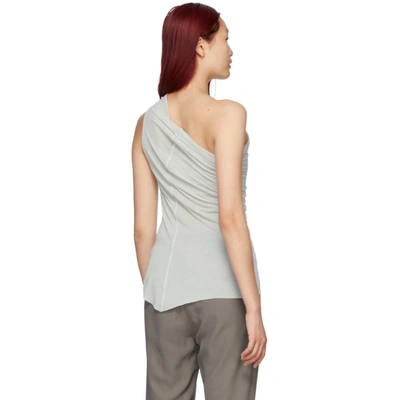 Shop Rick Owens Off-white Silk Athena Tank Top In 61 Oyster