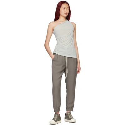 Shop Rick Owens Off-white Silk Athena Tank Top In 61 Oyster