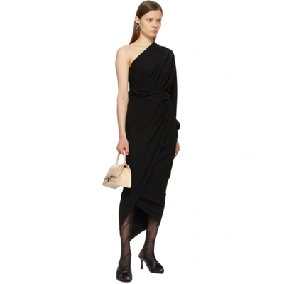 Shop Balenciaga Black Body Wrap Dress In 1000 Black