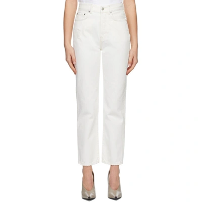 Shop Acne Studios White Straight Fit Jeans In 100 White