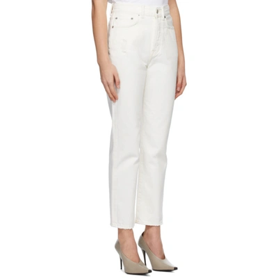 Shop Acne Studios White Straight Fit Jeans In 100 White
