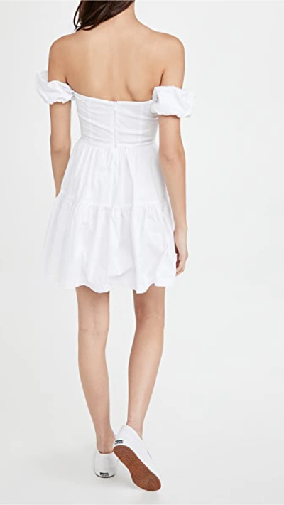 Shop Staud Mini Elio Dress White