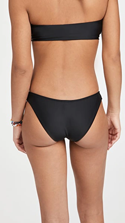 Shop Madewell Second Wave Curved-waist Bikini Bottoms True Black