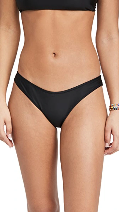 Shop Madewell Second Wave Curved-waist Bikini Bottoms True Black