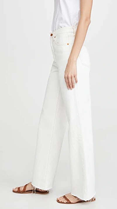 Slvrlake Grace Frayed High-rise Flared Jeans In Natural White