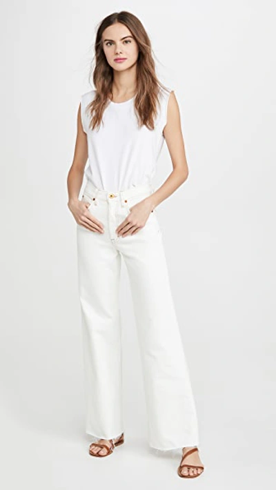 Shop Slvrlake Grace Jeans Natural White