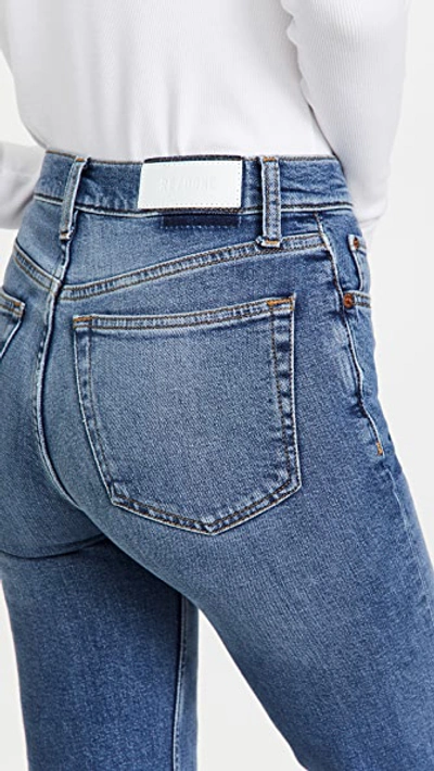 Re/done High Rise Comfort Stretch Stove Pipe Jeans In Mid 70s