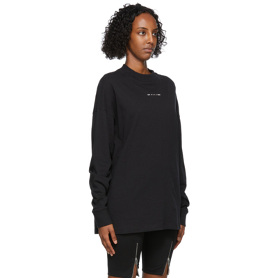 Shop Alyx Black Visual Logo Long Sleeve T-shirt In Blk0001 Black