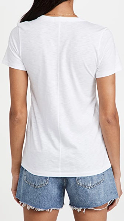 Rag & Bone The Vee Slub Pima Cotton-jersey T-shirt In Bright White