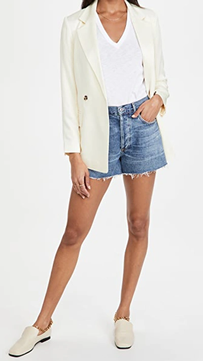 Rag & Bone The Vee Slub Pima Cotton-jersey T-shirt In Bright White