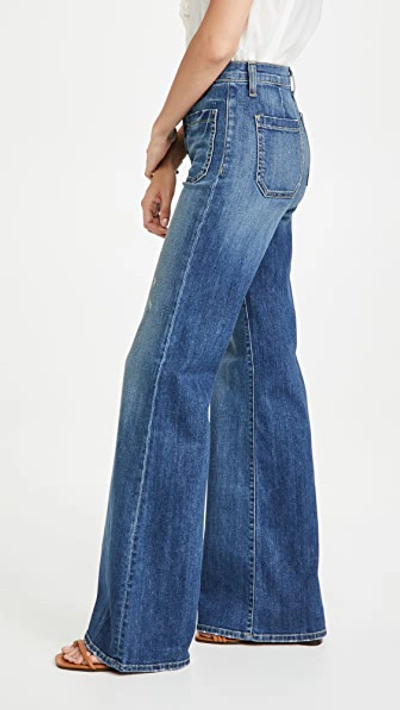 Nili Lotan Megan High-rise Stretch Wide-leg Jeans In Classic Wash
