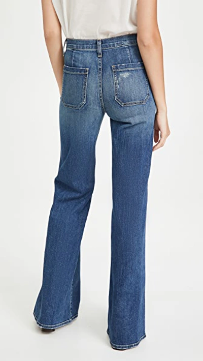 Nili Lotan Megan High-rise Stretch Wide-leg Jeans In Classic Wash