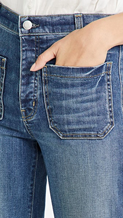 Nili Lotan Megan High-rise Stretch Wide-leg Jeans In Classic Wash