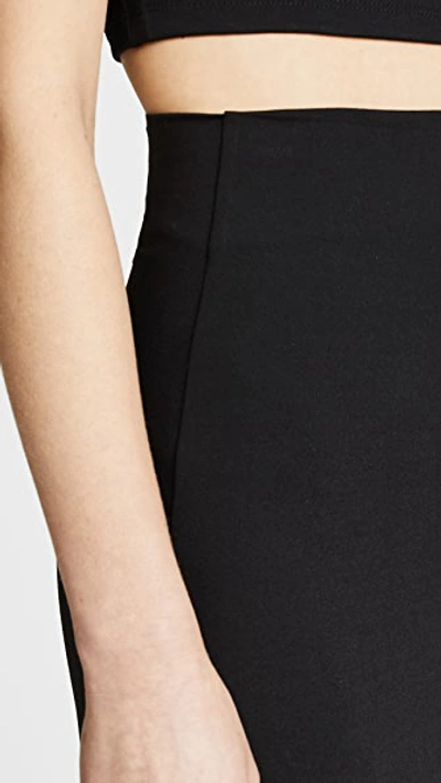 Susana Monaco Slim High Waist Stretch Pencil Skirt In Black