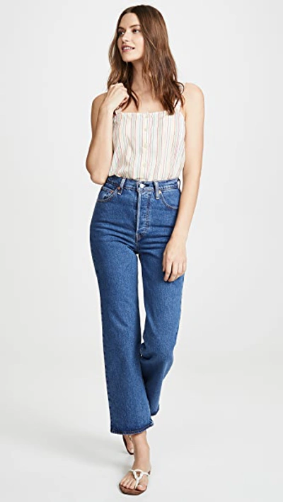Shop Levi's Ribcage Straight Ankle Jeans In Georgie