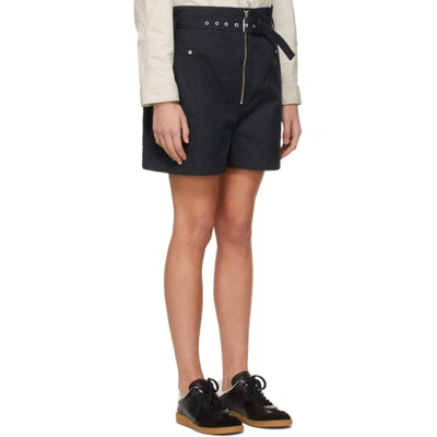 Shop Isabel Marant Étoile Navy Parana Shorts In 02fk Fadedb