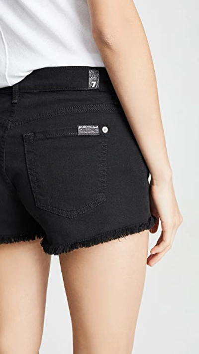 Shop 7 For All Mankind Cut Off Shorts In Black