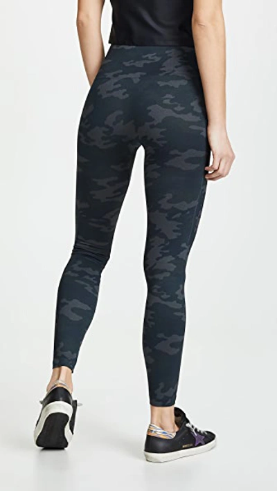 Shop Spanx Seamless Camo Leggings In Black Camo