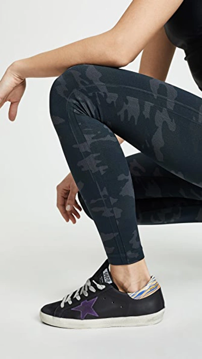 Shop Spanx Seamless Camo Leggings In Black Camo