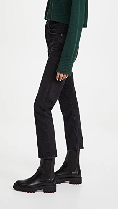 Shop Agolde Riley High Rise Straight Crop Jeans Panoramic