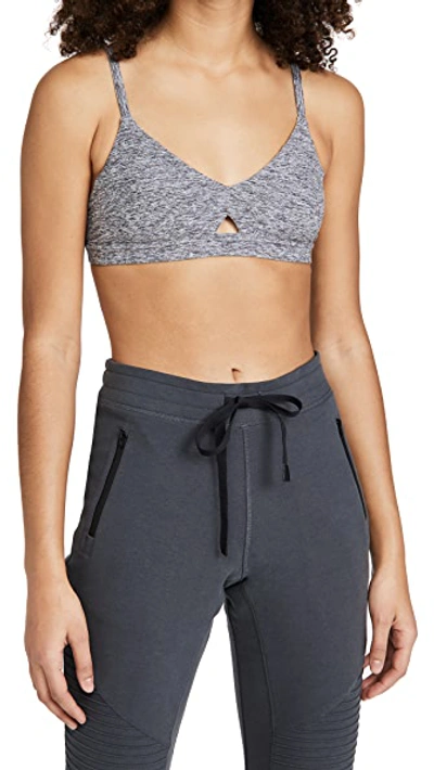 Shop Alo Yoga Alosoft Lounge Bra In Dovegrey Heather