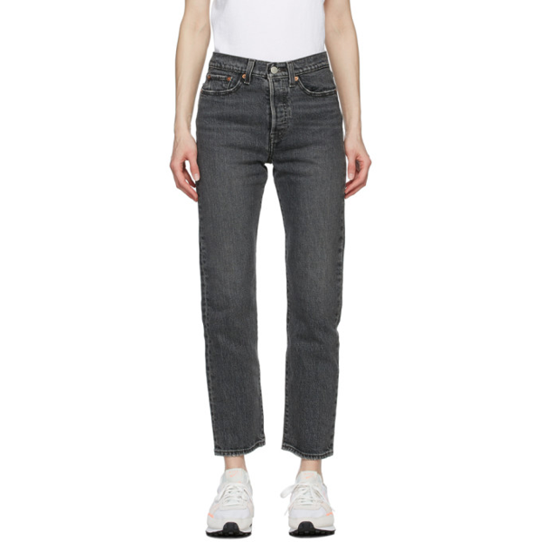 levi's grey wedgie straight jeans