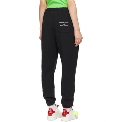 Shop Marc Jacobs Black Magda Archer Edition 'my Life Is Crap' Lounge Pants In 001 Black