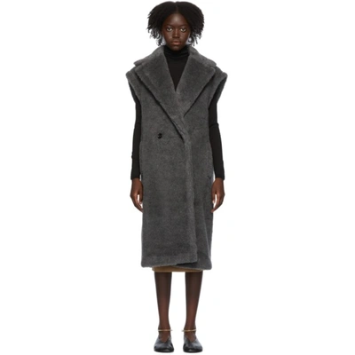 Shop Max Mara Grey Alpaca & Silk Eclisse Vest In 001 Medium Grey