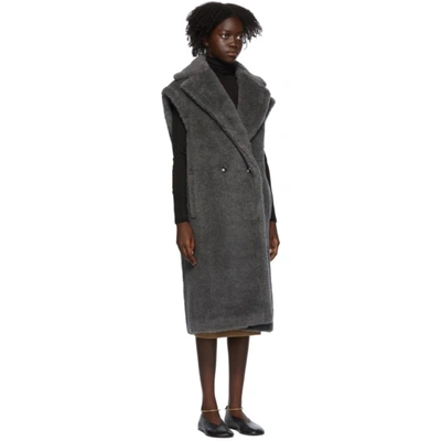 Shop Max Mara Grey Alpaca & Silk Eclisse Vest In 001 Medium Grey