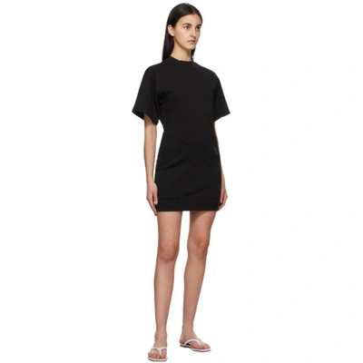 Shop Alexander Wang T Black Sculpted Pocket Dress In 001 Black