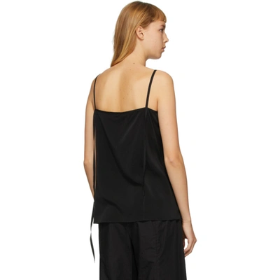 Shop Lemaire Black Silk Caraco Tank Top In 999 Black