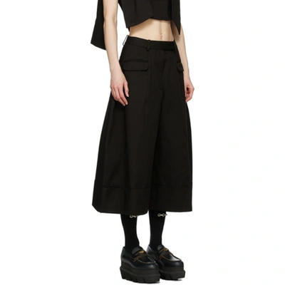 Shop Simone Rocha Black Wide-leg Sculpted Trousers