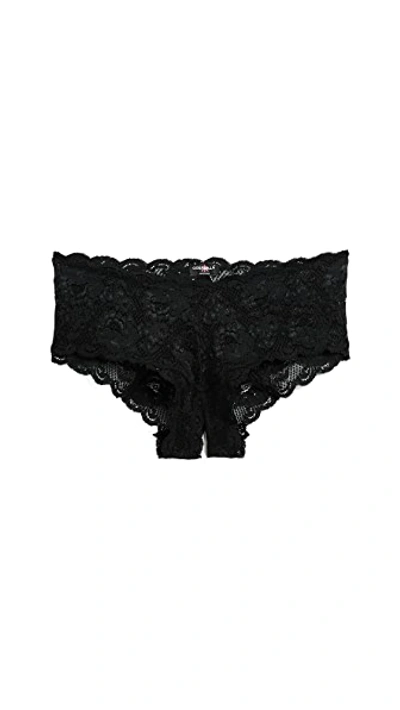 Shop Cosabella Never Say Never Naughtie Low Rise Hotpants In Black
