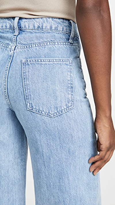 Shop Triarchy High Rise Wide Leg Jeans Light Indigo