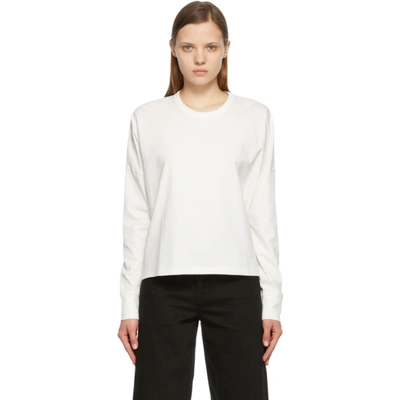 Shop Studio Nicholson Off-white Loop Long Sleeve T-shirt In Off White