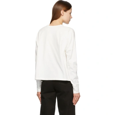Shop Studio Nicholson Off-white Loop Long Sleeve T-shirt In Off White