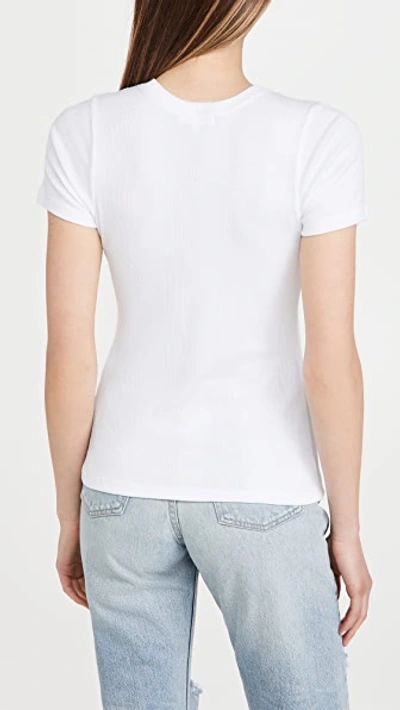 Shop Goldie Short Sleeve Rib Tee White