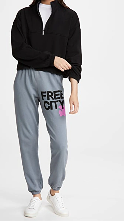 Shop Freecity Large Sweatpants Grey Art