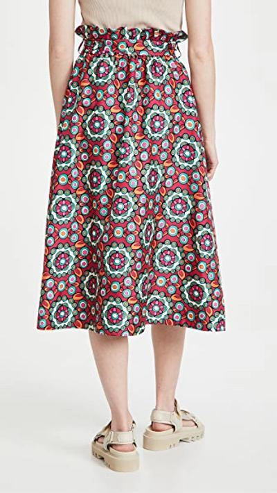 Shop La Doublej Sardegna Skirt In Kaleidoscope Fuchsia