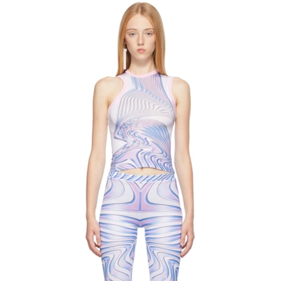 Shop Maisie Wilen White Muscle Beach Tank Top In Irides Iridescense