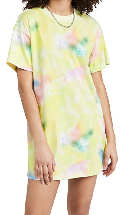 Shop Alice And Olivia Garner Boxy T-shirt Dress In Beachside Tie Dye