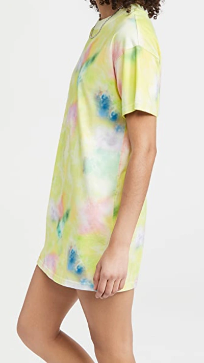 Shop Alice And Olivia Garner Boxy T-shirt Dress In Beachside Tie Dye