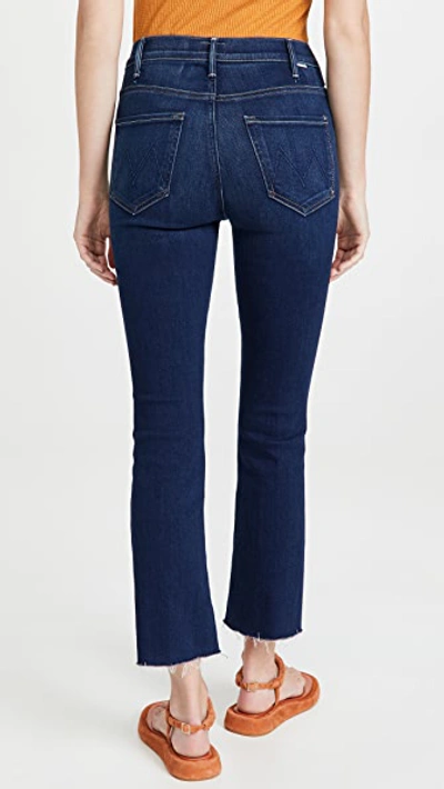 Mother The Hustler High Rise Frayed Flare Leg Ankle Jeans In Home Movie In Home Movies