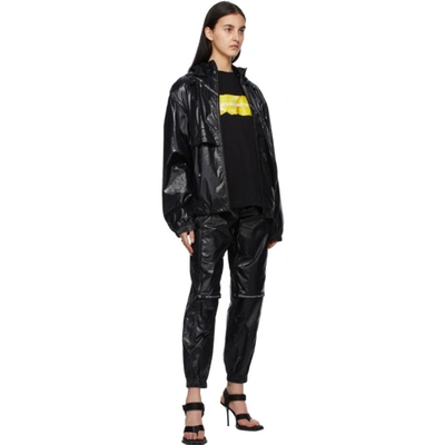 Shop Alexander Wang Black Integrated Fanny Pack Jacket In 001 Black