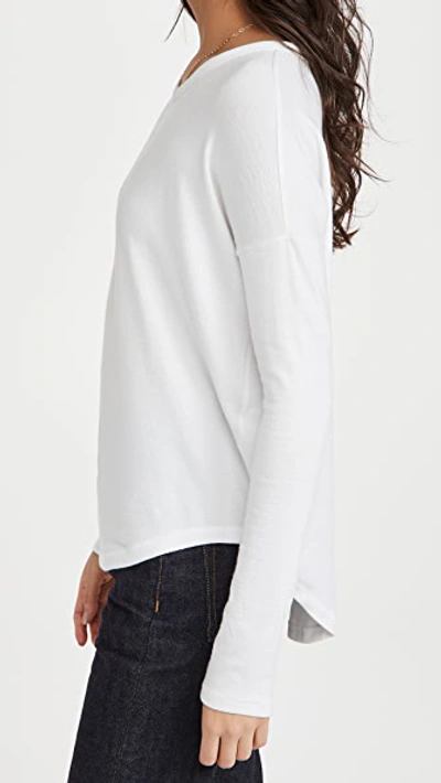 Rag & Bone Hudson Slub Stretch-jersey Top In White